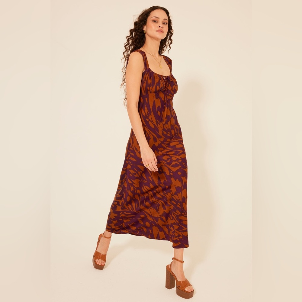 NEW WITH TAGS Bila77 Lucile Dress | Size: S | Color: IG Flutter Orange, Purple